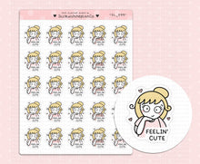 Load image into Gallery viewer, SL_099 Feelin' Cute | Neutral Lottie Stickers | Planner Stickers