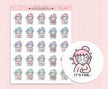 Load image into Gallery viewer, SL_111 It's Fine | Neutral Lottie Stickers | Planner Stickers