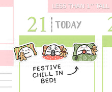 Load image into Gallery viewer, S_748 Festive Chill In Bed | Squidge Stickers