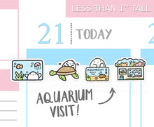 Load image into Gallery viewer, S_308 Squidge Goes to the Aquarium | Squidge Stickers | Planner Stickers