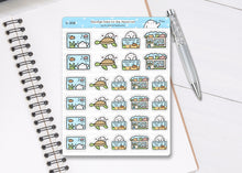 Load image into Gallery viewer, S_308 Squidge Goes to the Aquarium | Squidge Stickers | Planner Stickers