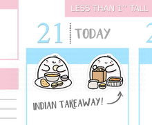 Load image into Gallery viewer, S_316 Squidge Eats Indian Food | Squidge Stickers | Planner Stickers