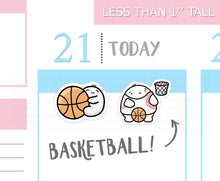 Load image into Gallery viewer, S_325 Squidge Plays Basketball | Squidge Stickers | Planner Stickers
