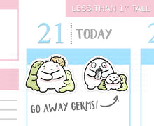 Load image into Gallery viewer, S_339 Squidge Hates Germs | Squidge Stickers | Planner Stickers