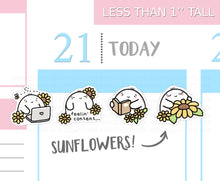 Load image into Gallery viewer, S_347 Squidge and Sunflowers | Squidge Stickers | Planner Stickers