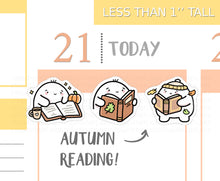Load image into Gallery viewer, S_356 Squidge Cosy Autumn Reading | Squidge Stickers | Planner Stickers