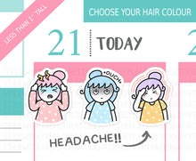 Load image into Gallery viewer, L_356 Mega Headache! | Lottie Stickers | Planner Stickers
