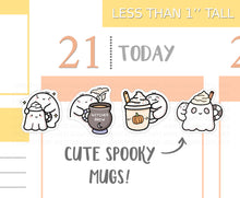 Load image into Gallery viewer, S_357 Squidge Cute Spooky Mugs | Squidge Stickers | Planner Stickers