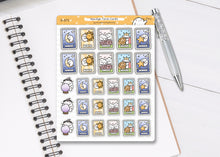 Load image into Gallery viewer, S_371 Squidge Cute Tarot Cards | Squidge Stickers | Planner Stickers