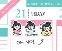 Load image into Gallery viewer, L_372 Embarrassed | Lottie Stickers | Planner Stickers