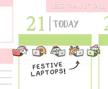 Load image into Gallery viewer, S_729 Festive Laptops | Squidge Stickers