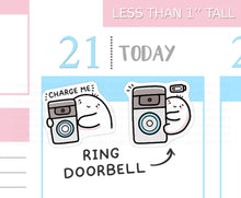 Load image into Gallery viewer, S_401 Squidge Needs to Charge the Doorbell | Squidge Stickers | Planner Stickers