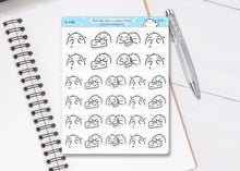Load image into Gallery viewer, S_406 Squidge Gets Lashes Done | Squidge Stickers | Planner Stickers