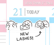 Load image into Gallery viewer, S_406 Squidge Gets Lashes Done | Squidge Stickers | Planner Stickers