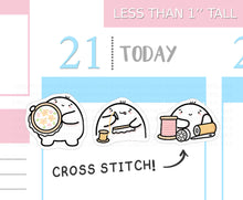 Load image into Gallery viewer, S_412 Squidge Does Cross Stitch | Squidge Stickers | Planner Stickers