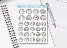 Load image into Gallery viewer, S_416 Squidge Has Curly Hair | Squidge Stickers | Planner Stickers