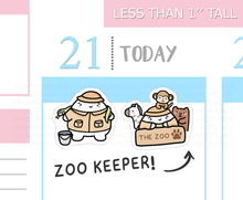 Load image into Gallery viewer, S_441 Squidge the Zookeeper | Squidge Stickers | Planner Stickers