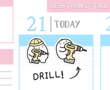 Load image into Gallery viewer, S_444 Squidge Uses the Drill | Squidge Stickers | Planner Stickers
