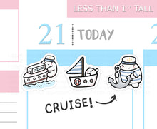 Load image into Gallery viewer, S_474 Squidge Goes on a Cruise | Squidge Stickers | Planner Stickers