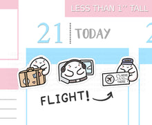 Load image into Gallery viewer, S_475 Squidge Goes on a Flight | Squidge Stickers | Planner Stickers
