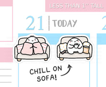 Load image into Gallery viewer, S_477 Squidge Chills on the Sofa | Squidge Stickers | Planner Stickers