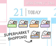 Load image into Gallery viewer, S_481 Squidge Goes to the Supermarket | Squidge Stickers | Planner Stickers