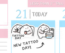 Load image into Gallery viewer, S_491 Squidge Gets a Tattoo | Squidge Stickers | Planner Stickers