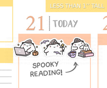 Load image into Gallery viewer, S_507 Spooky Laptops and Books | Squidge Stickers | Planner Stickers