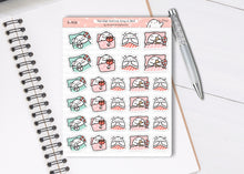 Load image into Gallery viewer, S_526 Squidge Festive Cosy in Bed | Squidge Stickers | Planner Stickers