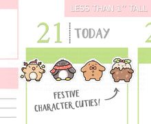 Load image into Gallery viewer, S_533 Squidge Festive Chracters 2.0 | Squidge Stickers | Planner Stickers