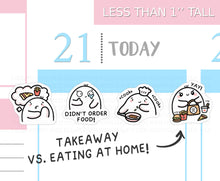 Load image into Gallery viewer, S_577 Squidge didn't order food! | Squidge Stickers | Planner Stickers
