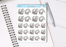 Load image into Gallery viewer, S_579 Squidge is Journaling in Bed | Squidge Stickers | Planner Stickers