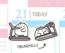 Load image into Gallery viewer, S_584 Squidge Runs on Treadmill | Squidge Stickers | Planner Stickers