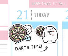 Load image into Gallery viewer, S_588 Squidge Plays Darts | Squidge Stickers | Planner Stickers