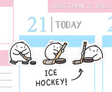 Load image into Gallery viewer, S_589 Squidge Plays Ice Hockey | Squidge Stickers | Planner Stickers