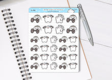 Load image into Gallery viewer, S_596 Squidge - Weights and Stretching | Squidge Stickers | Planner Stickers