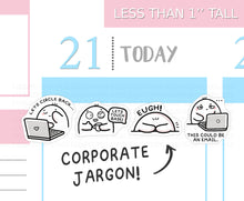 Load image into Gallery viewer, S_597 Corporate Jargon | Squidge Stickers | Planner Stickers