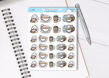 Load image into Gallery viewer, S_599 Squidge Loves Coffee 2 | Squidge Stickers | Planner Stickers