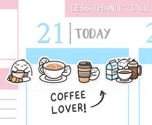 Load image into Gallery viewer, S_599 Squidge Loves Coffee 2 | Squidge Stickers | Planner Stickers