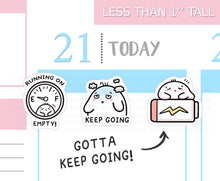 Load image into Gallery viewer, S_608 Squidge is Running on Empty! | Squidge Stickers | Planner Stickers