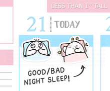 Load image into Gallery viewer, S_612 Squidge Good/Bad Night Sleep | Squidge Stickers | Planner Stickers