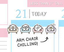 Load image into Gallery viewer, S_614 Squidge Chilling in Armchair | Squidge Stickers | Planner Stickers