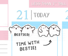 Load image into Gallery viewer, S_616 Squidge hangs out with bestie! | Squidge Stickers | Planner Stickers