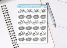 Load image into Gallery viewer, S_617 Squidge Watches TV With Others! | Squidge Stickers | Planner Stickers