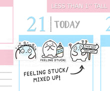 Load image into Gallery viewer, S_618 Squidge is Feeling Stuck! | Squidge Stickers | Planner Stickers