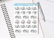 Load image into Gallery viewer, S_631 Bed Time Routine | Squidge Stickers | Planner Stickers