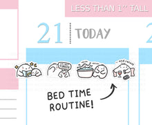 Load image into Gallery viewer, S_631 Bed Time Routine | Squidge Stickers | Planner Stickers