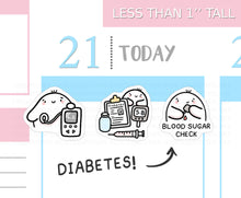 Load image into Gallery viewer, S_647 Diabetes | Squidge Stickers | Planner Stickers
