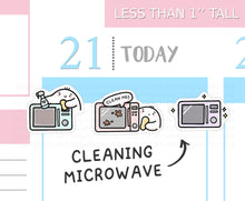 Load image into Gallery viewer, S_662 Cleaning Microwave | Squidge Stickers | Planner Stickers