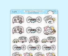 Load image into Gallery viewer, S_672 Caravan Holiday | Squidge Stickers | Planner Stickers